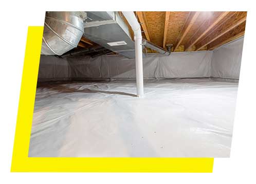Crawl space sealed in plastic in Tallahassee, FL 