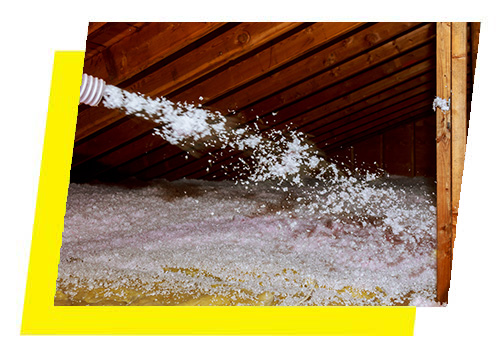 Insulation being sprayed into an attic in Tallahassee FL |  Capelouto Termite & Pest Control
